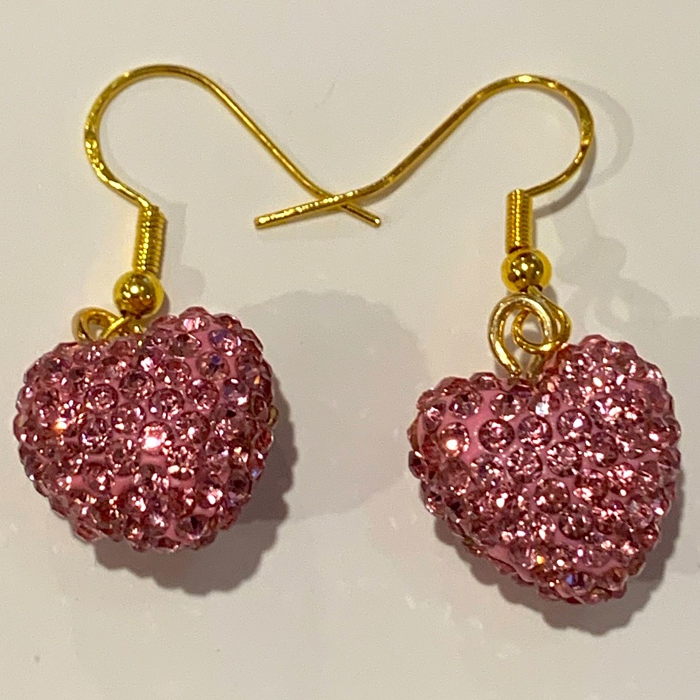 💖3 for$23❤️NWT💖Heart Rhinestone Earrings- Perfect for Valentine’s Day!
